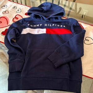 Tommy Hilfiger Navy Hoodie with Red and White Accents